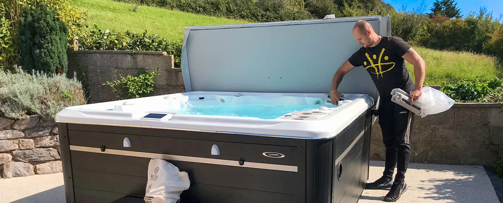 Hot tub technician doing a service Bristol