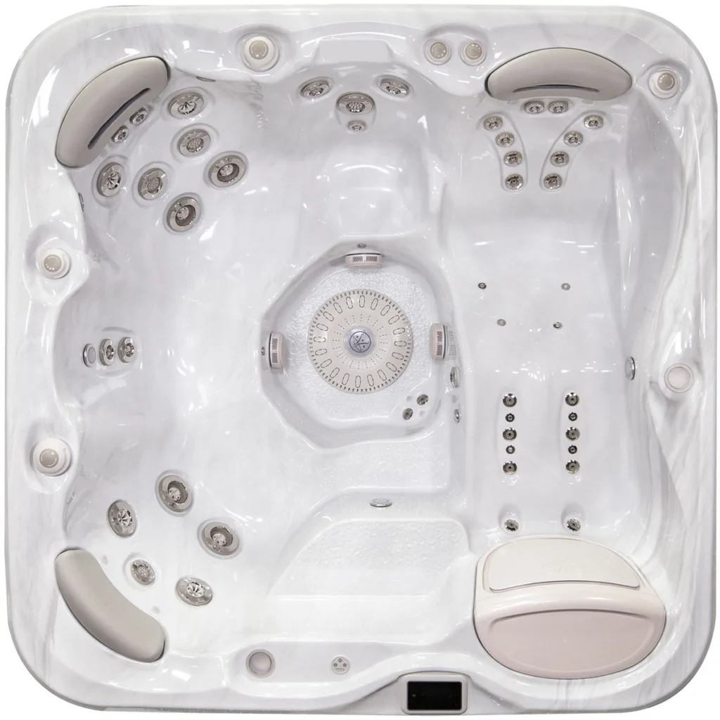 Hydropool 579 Self-Cleaning hot tub top down view